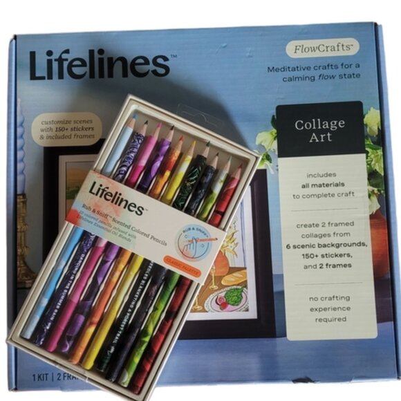 Lifelines Collage Art Kit - Black Frames - Picture 1 of 5